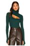 Women's Body Emerald Green Turtleneck Finger Snap Silk Jersey Body - 3