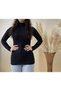 Women's Long Sleeve Half Turtleneck Anthracite Melted 1 Piece - 3