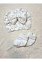 Baby Girl White Curled Socks and Hair Cap Set