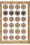 Kraft Sticker Label 4 cm 48 Pieces Hand Made - Thank You -T453 - 2