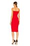 Women's Red Strapless Cut Midi Dress - 3