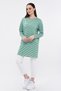Women's Striped Crew Neck Sports Tunic - 4