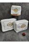 Rumeli Gold Embroidered Dowry on Cream 3-Piece Bag Set, Wedding Engagement, Promise, Bundle, Bride, Groom, Bag
