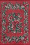 Black Pomegranate Flower Red Poppy Patterned Decorative Woven Base Carpet Mira 1264