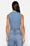 Mavi V Yaka Fitted Denim Yelek TWOSS23YE00036 - 6