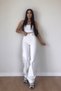 White Wide Leg Effect Zip-Up Super High-Waist Jeans Loose Fit Denim Pants (New Season) frango