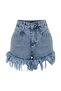 Light Blue More Sustainable Tasseled High Waist Mini Denim Shorts Twoss23Sr00164 - 10