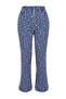 Lacivert Pamuklu Çizgili ve Kalpli Örme Pijama Altı THMSS23PJ00002 - 7