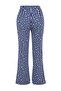 Lacivert Pamuklu Çizgili ve Kalpli Örme Pijama Altı THMSS23PJ00002 - 9