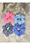 Women's 4-Piece Gingham Hair Rubber Buckle Set - 5