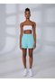 Normal Waist Women's Turquoise Shorts12213192 - 3