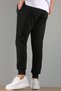 Unisex Black Sweatpants with Elastic Legs - 2