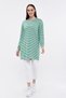 Women's Striped Crew Neck Sports Tunic - 3