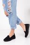 Women's Black Orthopedic Sports Ballerinas Soft Sole Walking Shoes - 2