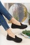 Women's Black Orthopedic Sports Ballerinas Soft Sole Walking Shoes - 6