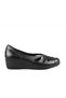 7022 Genuine Leather Orthopedic Black Women's Daily Mother Shoes