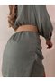 Square Buckle Straw Elastic Women's Belt, Jacket Belt, Shirt Belt, Dress Belt - 3