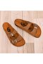 Family Size Genuine Leather Unisex Slippers