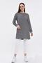 Women's Striped Crew Neck Sports Tunic - 4