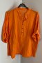 Women's Italian Orange Button Detailed Collar Blouse