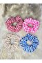 Women's 4-Piece Gingham Hair Rubber Buckle Set - 4