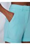 Normal Waist Women's Turquoise Shorts12213192 - 5