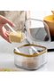 Herborn Spice 4-Compartment Spice Rack with Handle and Lid - Organizer (4 Transparent Spoons Gift) - 2