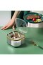 Herborn Spice 4-Compartment Spice Rack with Handle and Lid - Organizer (4 Transparent Spoons Gift) - 8