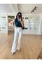 High Waist Flared Leg Jean Trousers