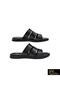 Men's Black Genuine Leather Slippers342503014-1 - 4