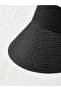 Women's Straw Visor Tennis Hat, Black - 7