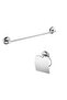 Stainless Wall Mounted Long Towel Holder and Paper Holder Set with Cover