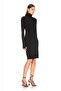 Women's Black Turtleneck Toed Imported Jersey Midi Dress - 2