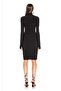 Women's Black Turtleneck Toed Imported Jersey Midi Dress - 3