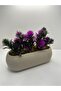 Artificial Flower Fuchsia Needled Pine Bunch in a Tall Pot Decorative Kitchen Bathroom Table Flower 21x9x7 Cm - 2