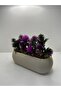 Artificial Flower Fuchsia Needled Pine Bunch in a Tall Pot Decorative Kitchen Bathroom Table Flower 21x9x7 Cm - 3