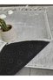 Elite Gray Pompom Fringed Plush 2-Piece Bath Mat Carpet Anti-Slip Base Toilet Set with Tassels - 3