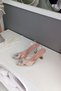 Skin Leather Champagne Heel Completely Transparent Genuine Leather Inner Lined Stone Buckle Stiletto Women's Shoes - 2