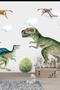 Dinosaur Themed Children's Playroom Wall Sticker Set Large Size