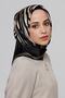 وشاح حريري أسود نسائي