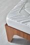Striped Satin Elastic Sheet Double 84 Wire 160x200x22 Cm Fitted - 2