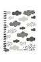 Gift - N064 A5 Design Spiral Notebook - Black and White Pattern Clouds