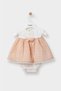 Lace Eid Baby Kids Gilet Dress Salmon 12751