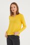 Women's Long Sleeve V-Neck Basic Cotton Knitted T-shirt - 2
