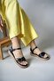 Gemma Mina Women's Sandals with Stones 0012074 Black - 4
