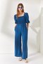 Women's Indigo Top Elastic Hidden Pocket Ayrobin Jumpsuit TLM-19000143 - 3
