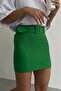Women's Green Belted Mini Skirt 23s02010 - 4