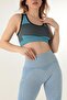 Swimmer Thick Strap Ribbed Sports Bra