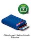 Adelina Cobalt Blue Nova Leather Mechanism Automatic Slide Card Holder Wallet