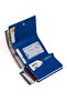 Adelina Cobalt Blue Nova Leather Mechanism Automatic Slide Card Holder Wallet - 4